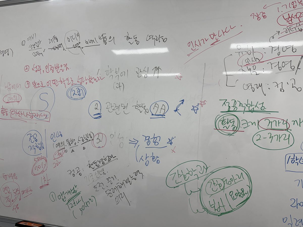 경험을 골라 배치하는 판서