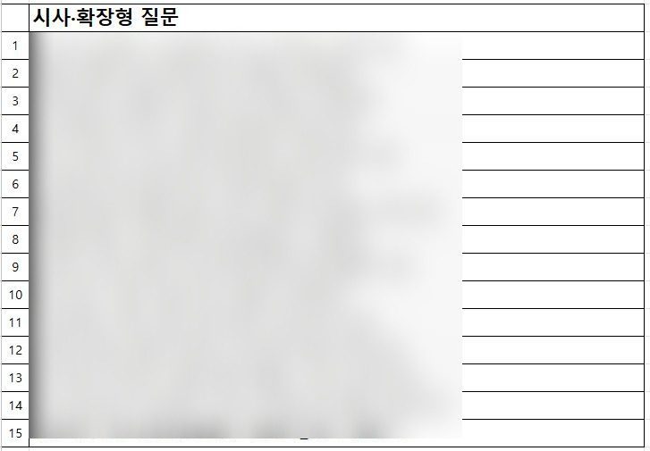 시사·확장형 질문 목록 양식